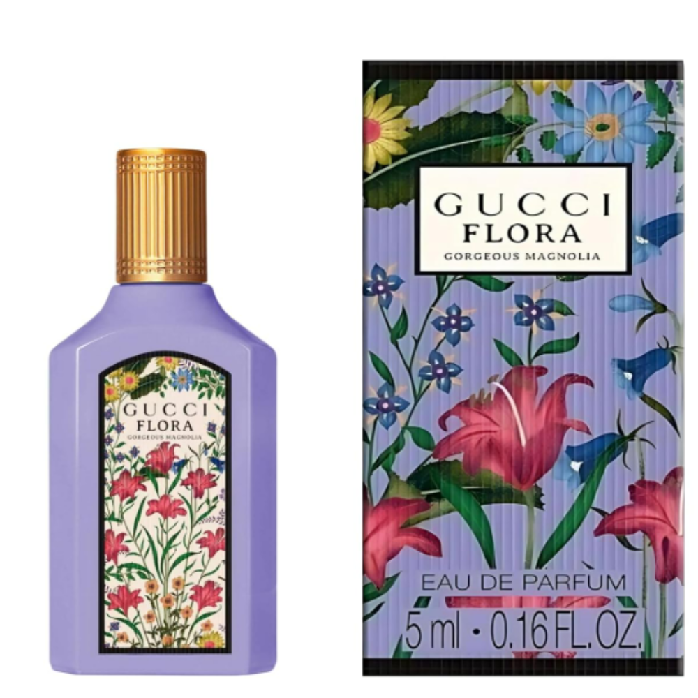 Gucci Flora Gorgeous Magnolia EDP Mini Splash Top 0.16 Fl Oz